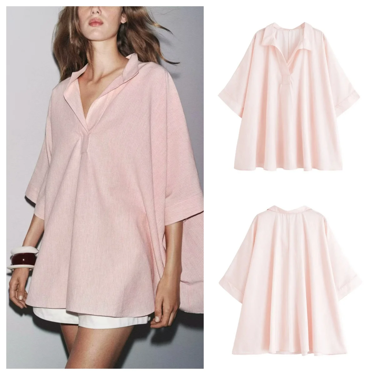 

European and American style new fashion versatile loose casual long-sleeved striped shirt