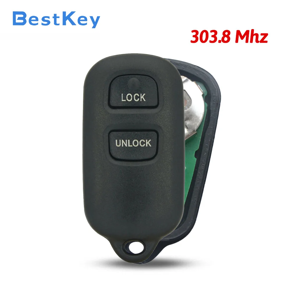 Best Key BAB237131-056 Remote Fob for Toyota Scion Camry Highlander 1995-2006 | PN 08191-00922 | 2+Panic Button | 303.8MHz