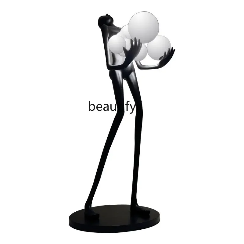 

Ball holding beauty sculpture floor lamp Muse simple creative decoration living room home park square model room