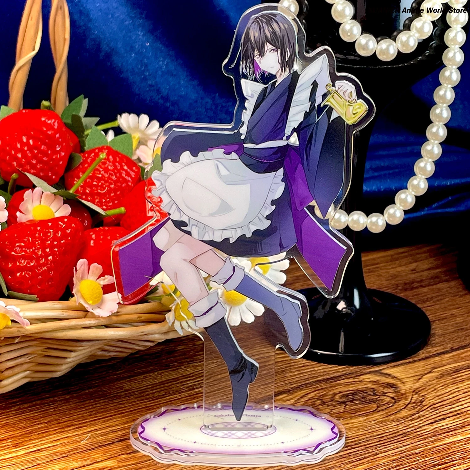 Fyodor Dostoevsky‌ Peripheral Dessert Cafe Theme Acrylic Stand Figure Model Anime Square Card Cartoon Badge Desktop Decor - view 4