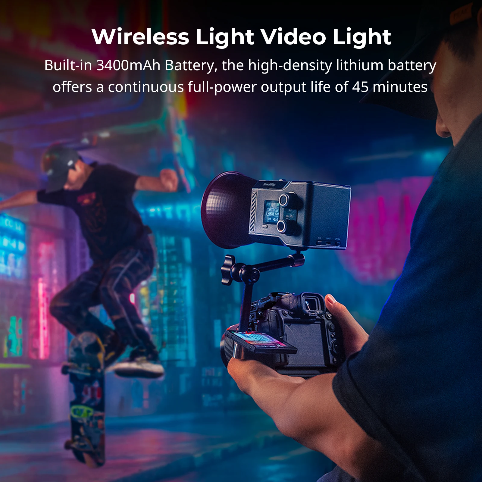 SmallRig RC 60C RGB LED Video Light Built-in Battery w APP Control, 2500K-10000K w G/M Adjustment & Colored Filter, Lite Edition