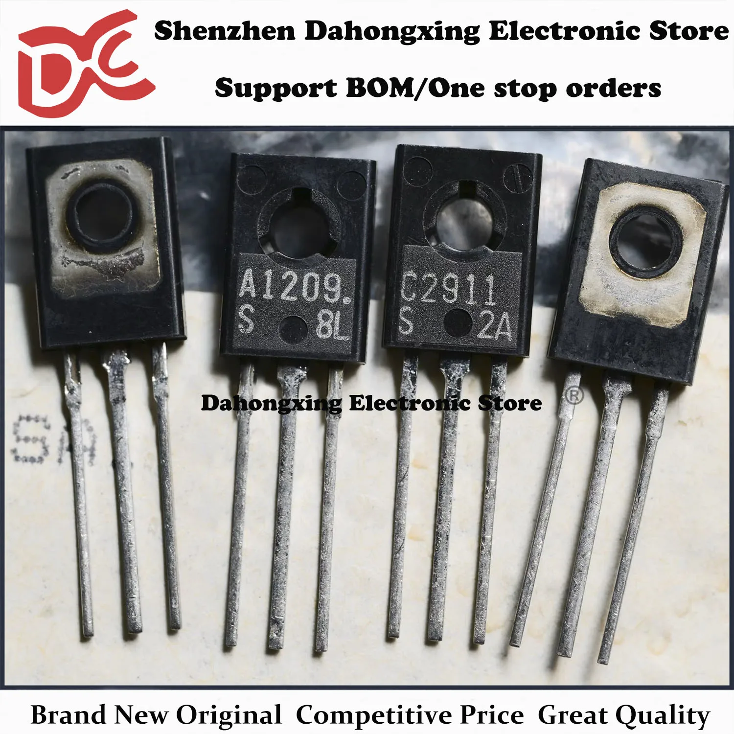 

New Original 10Pairs 2SA1209 A1209 2SC2911 C2911 TO-126 Audio Amplifier Transistor Electronic Components Great Quality