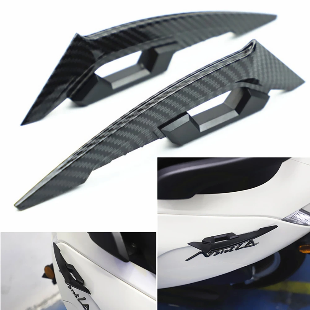 1 Pair Motorcycle Side Wings Aerodynamic Dynamic Spoiler Wings Body Trim Sticker Fairing Air Deflectors Exterior Accessories