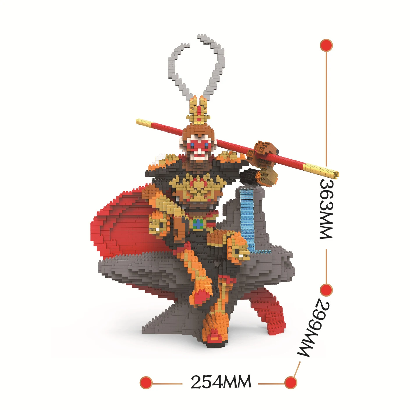 Chinese Mythology Image Micro Diamond Block WUKONG Monkey King Figures Building Brick Nanobricks Educational Toys Collection