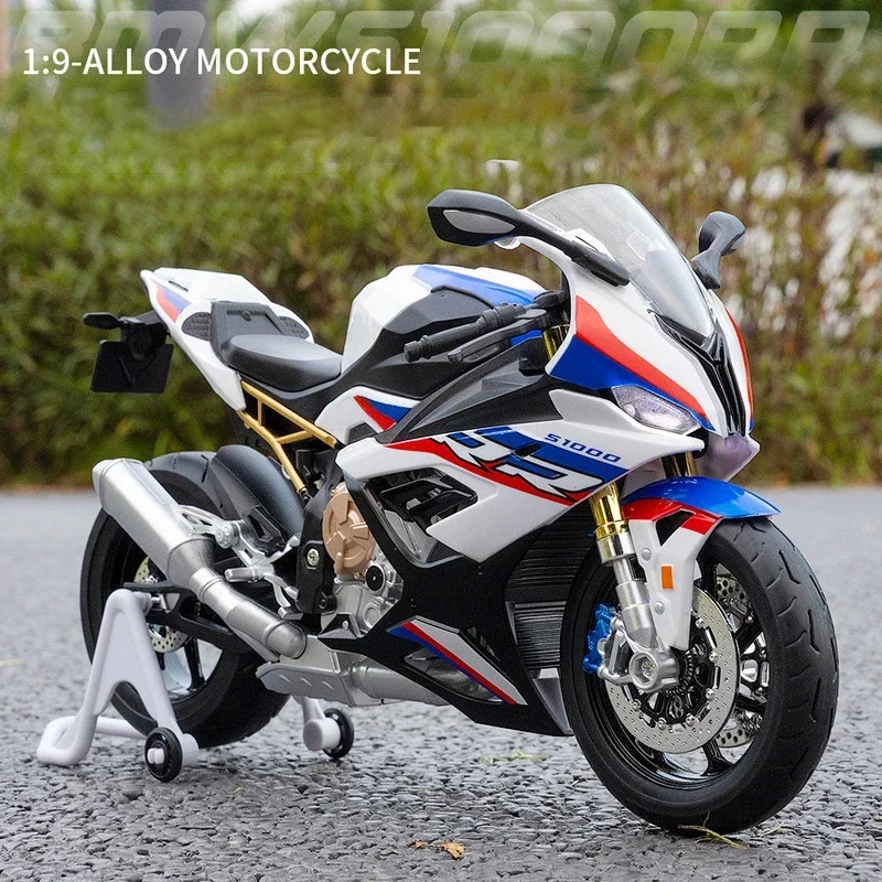 

1:9 S1000RR Large Size Simulation Alloy Motorcycle Model Shock Absorbers Carrying Lighting Collection Toy Car Kid Gift