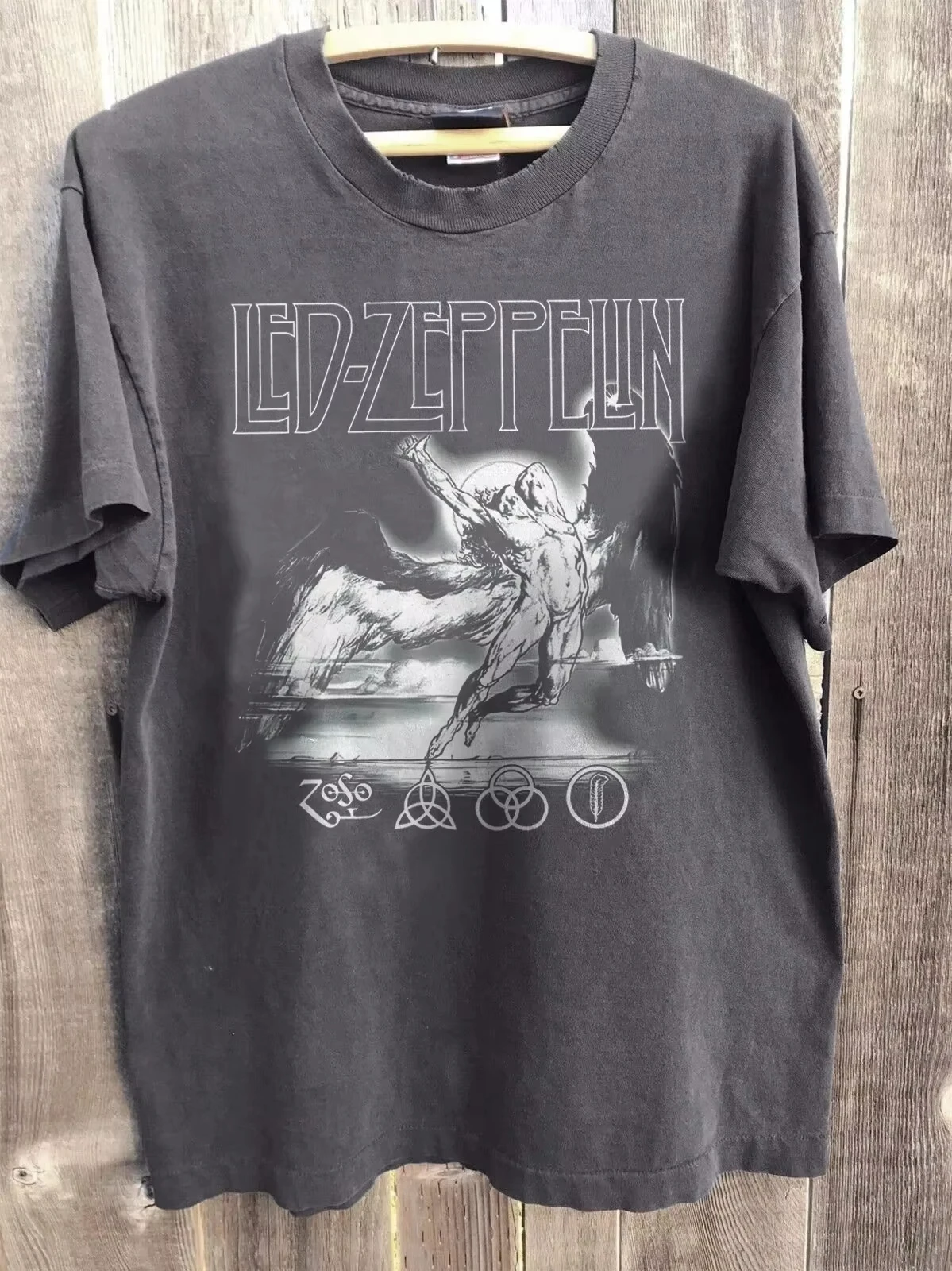 Vtg Led Zeppelin Band Konzert Bedrucktes T-Shirt für Herren und Damen Baumwoll-T-Shirt Herren-T-Shirts 2026 Sommer Neue Herrenbekleidung Oberteile – Detail 6