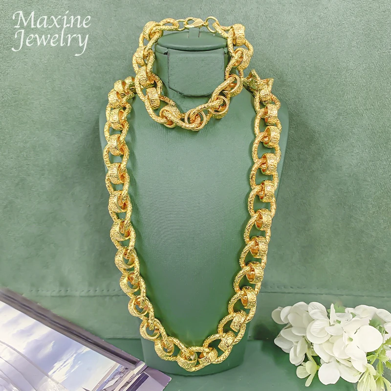 statement-belcher-chain-18k-gold-plated-hip-hop-necklace-bracelet-jewelry-set-for-man-engagement-jewellery-luxury-party-gifts