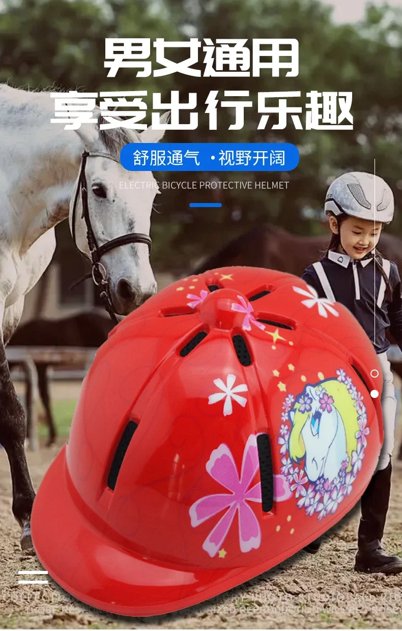 Paardensporthelm voor kinderen Racing Rider Equipment Kid Fietshoed 3-7 jaar oude jongens meisjeshelm