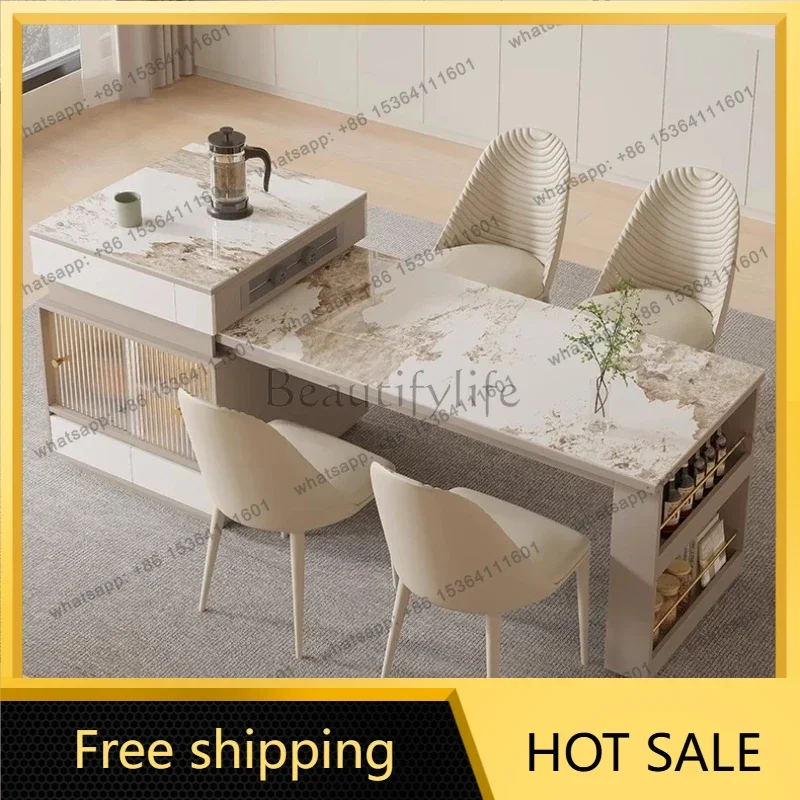 LJY Romantic Adult Dining Table Comfortable Light Luxury Designer Reception Kitchen Table Salon Restaurant Muebles Home Furnitur