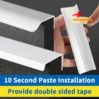 Tirador autoadhesivo para cajones Tiradores adhesivos plateados Tiradores ocultos para armarios Tiradores para bordes de cajones Tiradores de cocina para costuras planas
