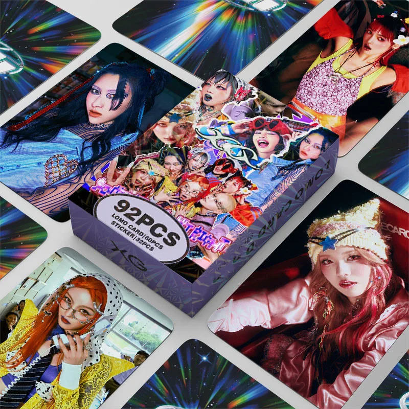 92pcs/set XG Girl Group Album LOMO Card Fan Support Card Sticker Postcard Photo Card HARVEY COCONA CHISA Girl Gift Collection