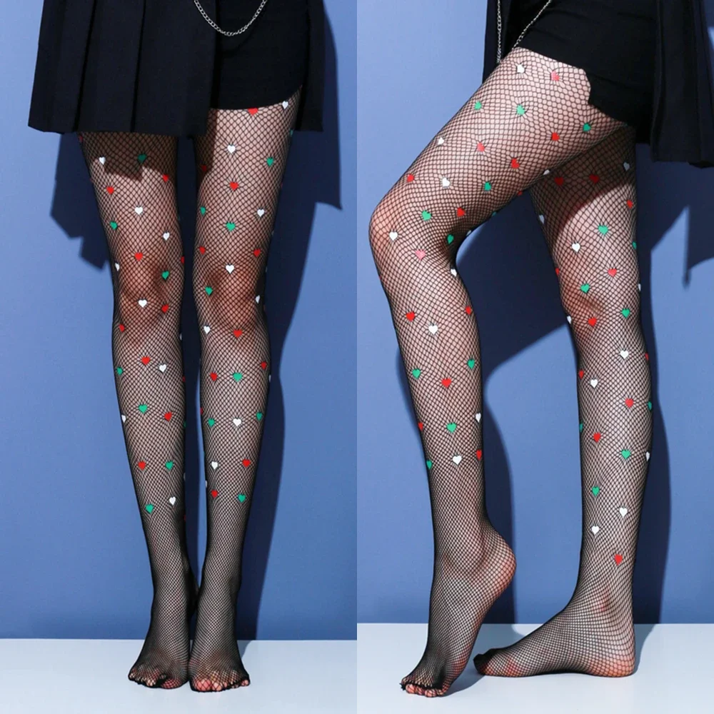 Green Tights Woman Clothing Sexy Fishnet Stockings 4 Colors Fishnets Stocks Club Party Hosiery Netting Tights Women's Leggings