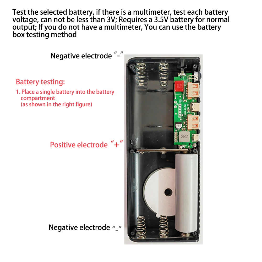 Nowy 5 gniazd 21700 DIY Power Bank 21700 Obudowa z zasilaniem akumulatorowym 5V/2.1A Dwuportowa obudowa z zasilaniem