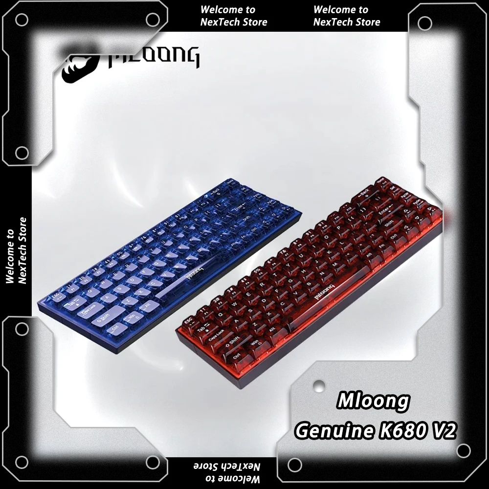 Mloong Genuine K680 V2 Wired Mechanical Keyboard 68 Keys Type-C Interface Gaming Keyboard Compact Beautiful Senior Convenient