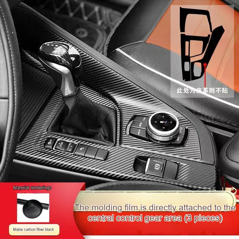 Interieurdecoratie sticker van carbon fiber voor BMW X1 F48 2016-2021, centrale bediening, versnellingspook, deurpaneel & raamschakelaar