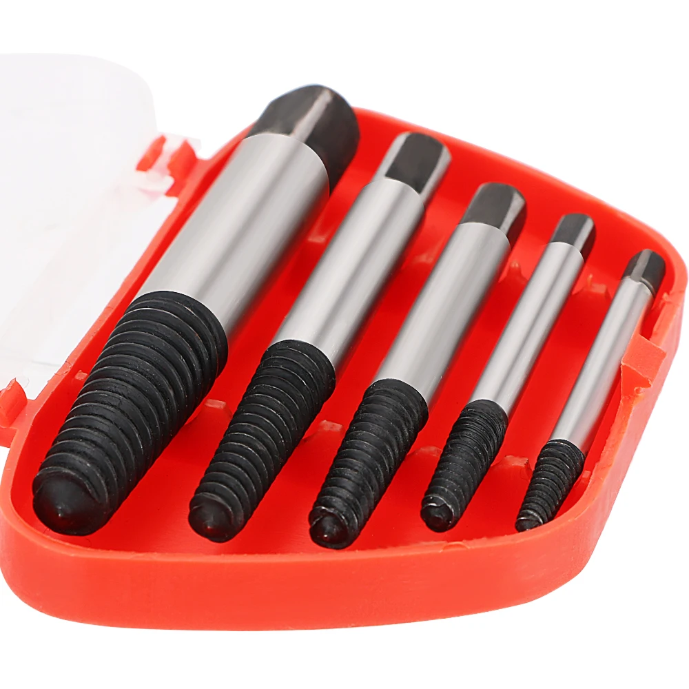 Convenience Drill Bit Set 5 Pcs/set Broken Bolt Remover Practical Tools Screw Extractor Set Damaged Screw Extractor