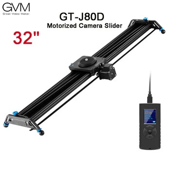 GVM 32" GT-J80D Professional Video Aluminum Alloy Motorized Camera Slider for DSLR Cameras Automatic Loop Cycle Time-Lapse Shooting