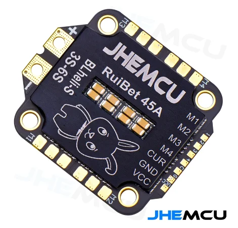 JHEMCU RuiBet 45A 55A BLHELI_S Dshot600 3-6S Tanpa Sikat 4in1 ESC 30X30mm untuk FPV Gaya Bebas Pengendali Penerbangan Bagian DIY