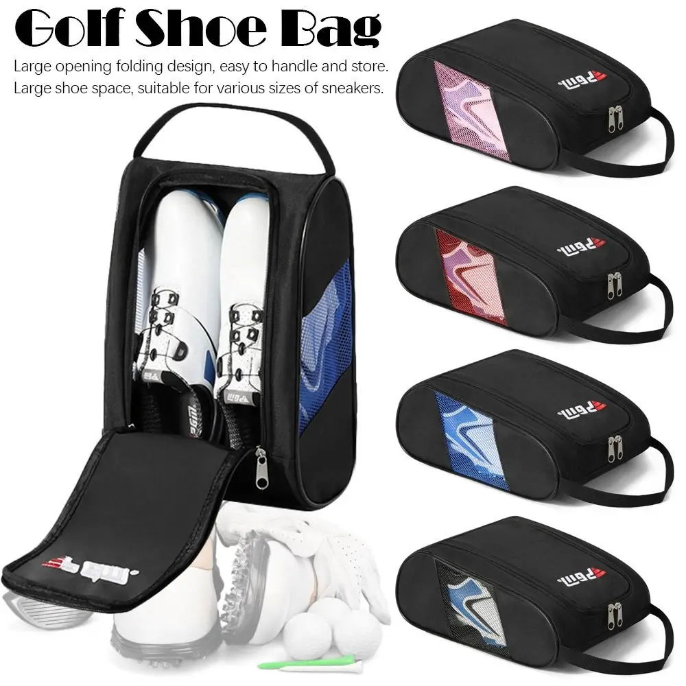 Portable Golf Shoe Bag Nylon Carrier Bags Golfball Holder Lightweight Breathable Pouch Pack Tee Bag Sports Accessories