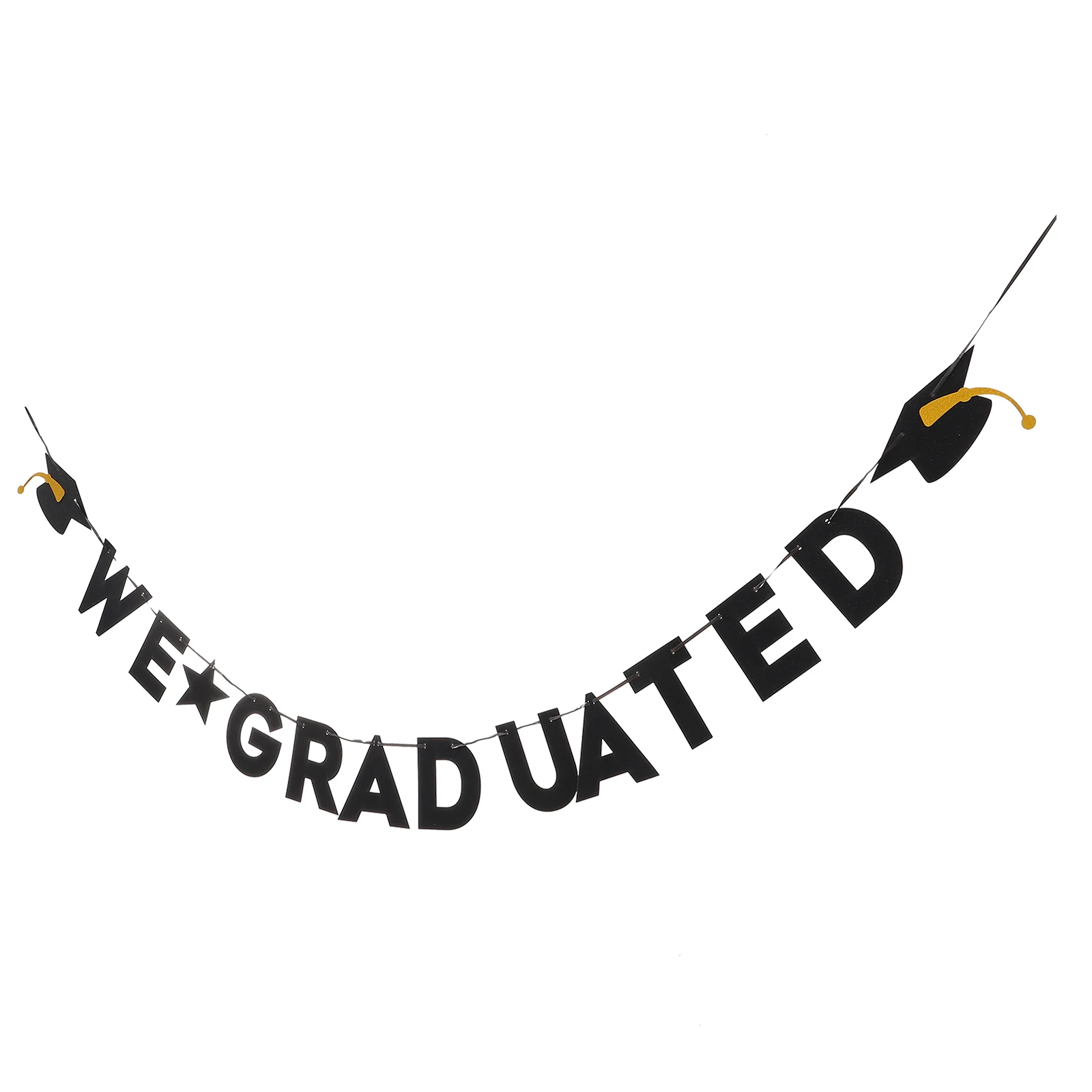 

Black Paper Graduation Theme Banner Graduation Season Photo Background Banner Graduation Party Decorative Graduate Door Banner