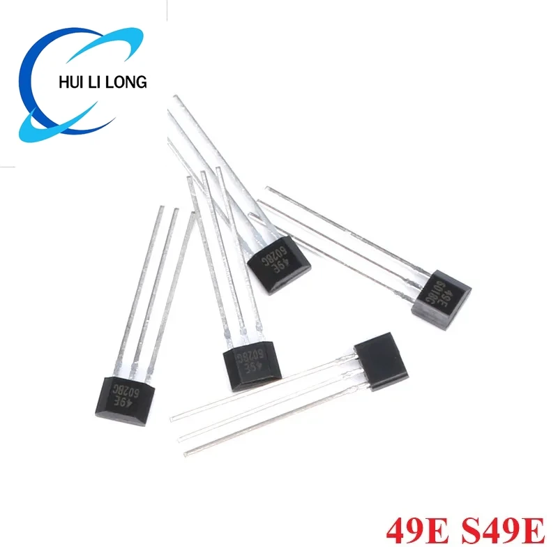 100pcs/5pcs 49E Hall Element OH49E SS49E Hall Effect Sensor Linear Switch