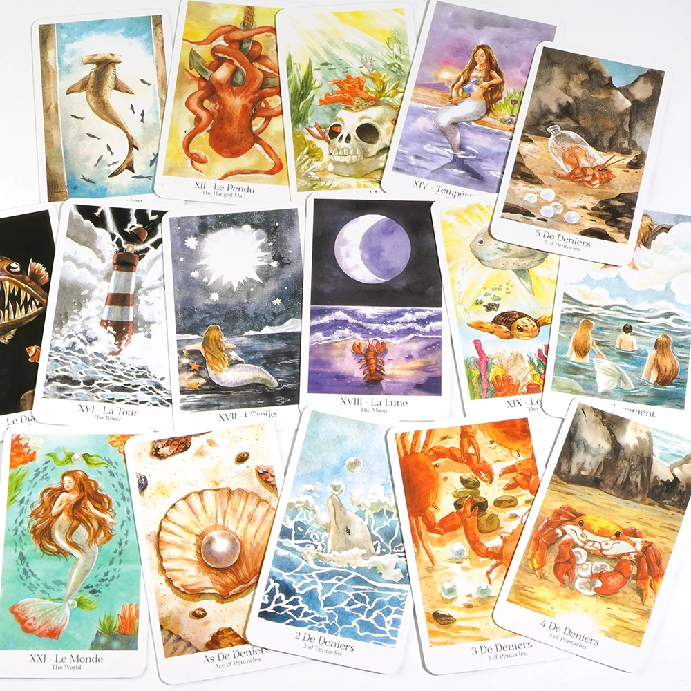 The Healing Waves Tarot,Fortune Telling Tarot Card Games For Fun,Divination Table Games, Family Party Entertainment Game Cards