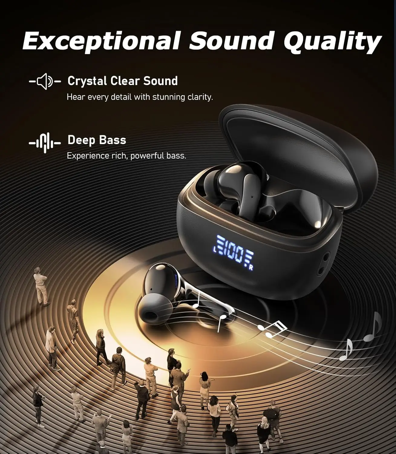 

Active Noise canceling headphone bluetooth Wireless headset In-Ear stereo dual ENC earphone earbuds for xiaomi lenovo air pods
