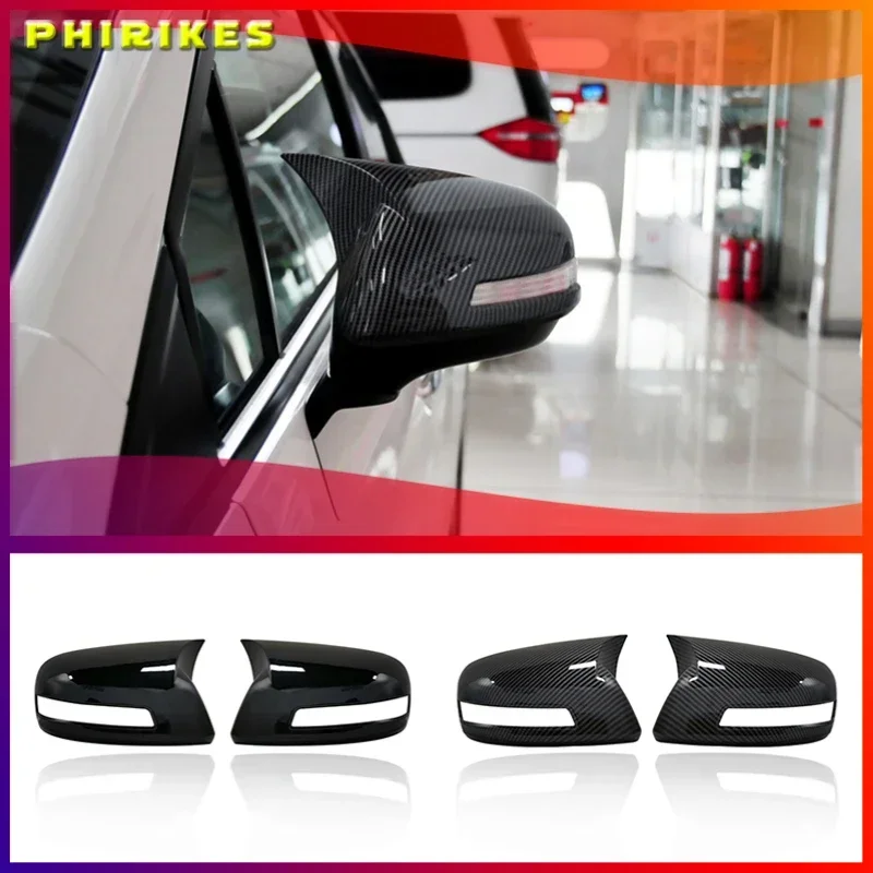 

2 pieces Rearview Mirror Cover Cap Carbon Black for Honda CIVIC 2012 2013 2014 2015