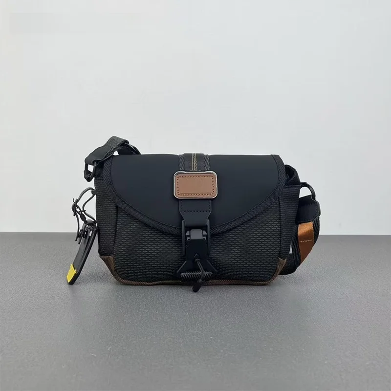 Shaxuanfu Men's Nylon Single Shoulder Bag Casual Commute Flip Cover Motorcycle Mobile Phone Waist Bag Crossbody Bag