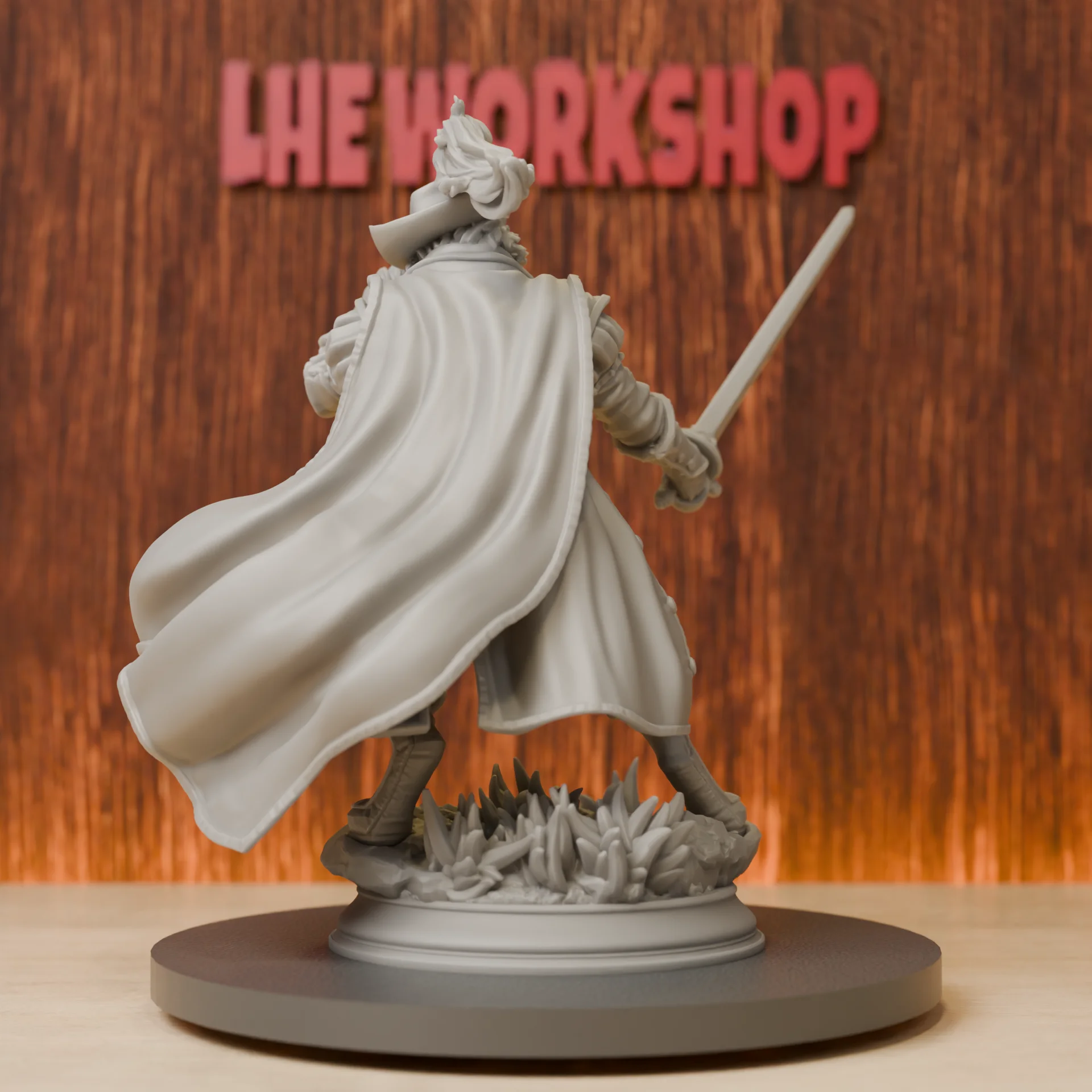 Puss In Boots - Tabaxi Fencer Miniatures | 28mm-75mm | Resin 3D Printed DND Pathfinder Mini | Unpainted Grey