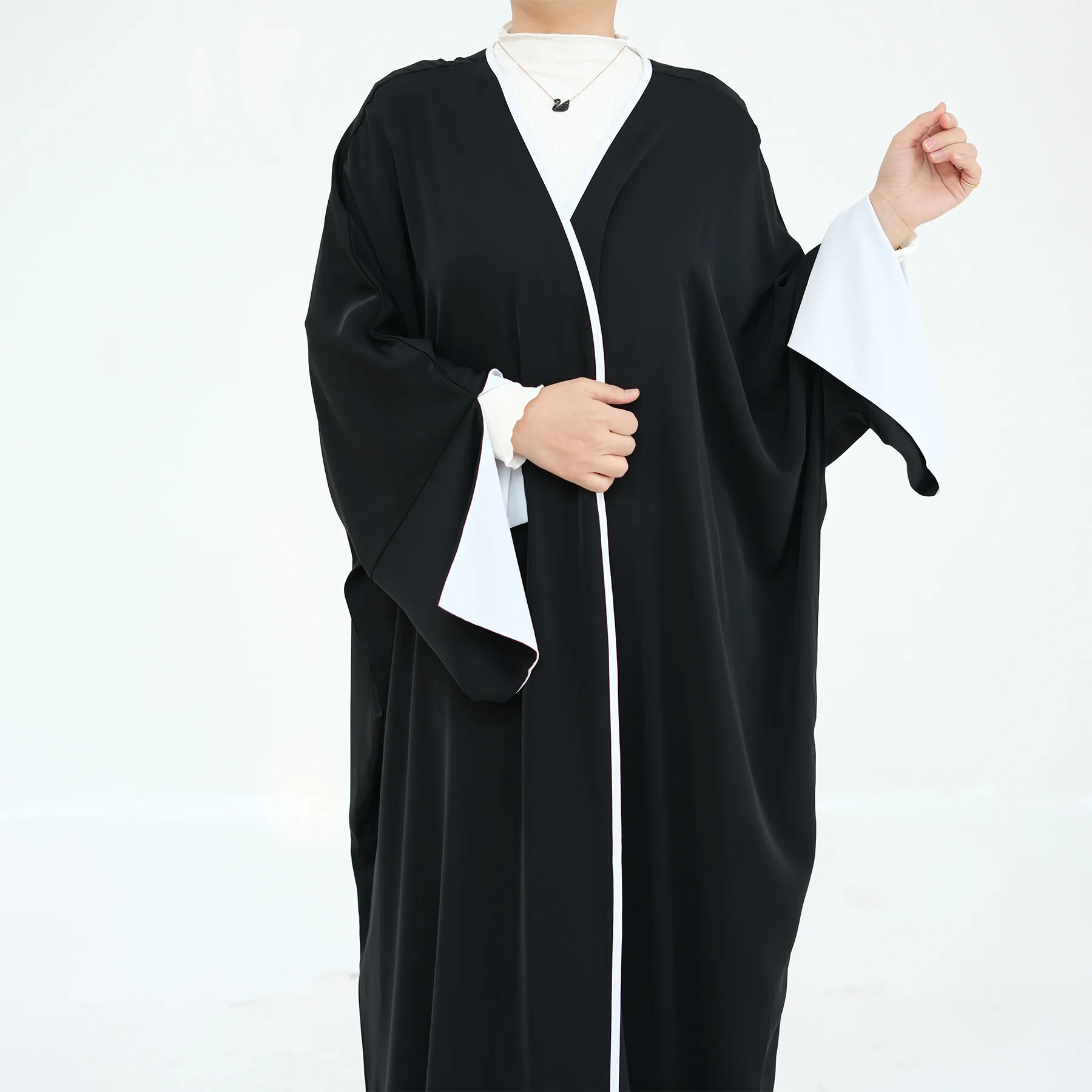 

Ramadan Open Abaya Kimono Kaftan Dubai Islam Muslim Dress Abayas Caftan Marocain Turkey Clothing for Women Eid Robe Cardigan New