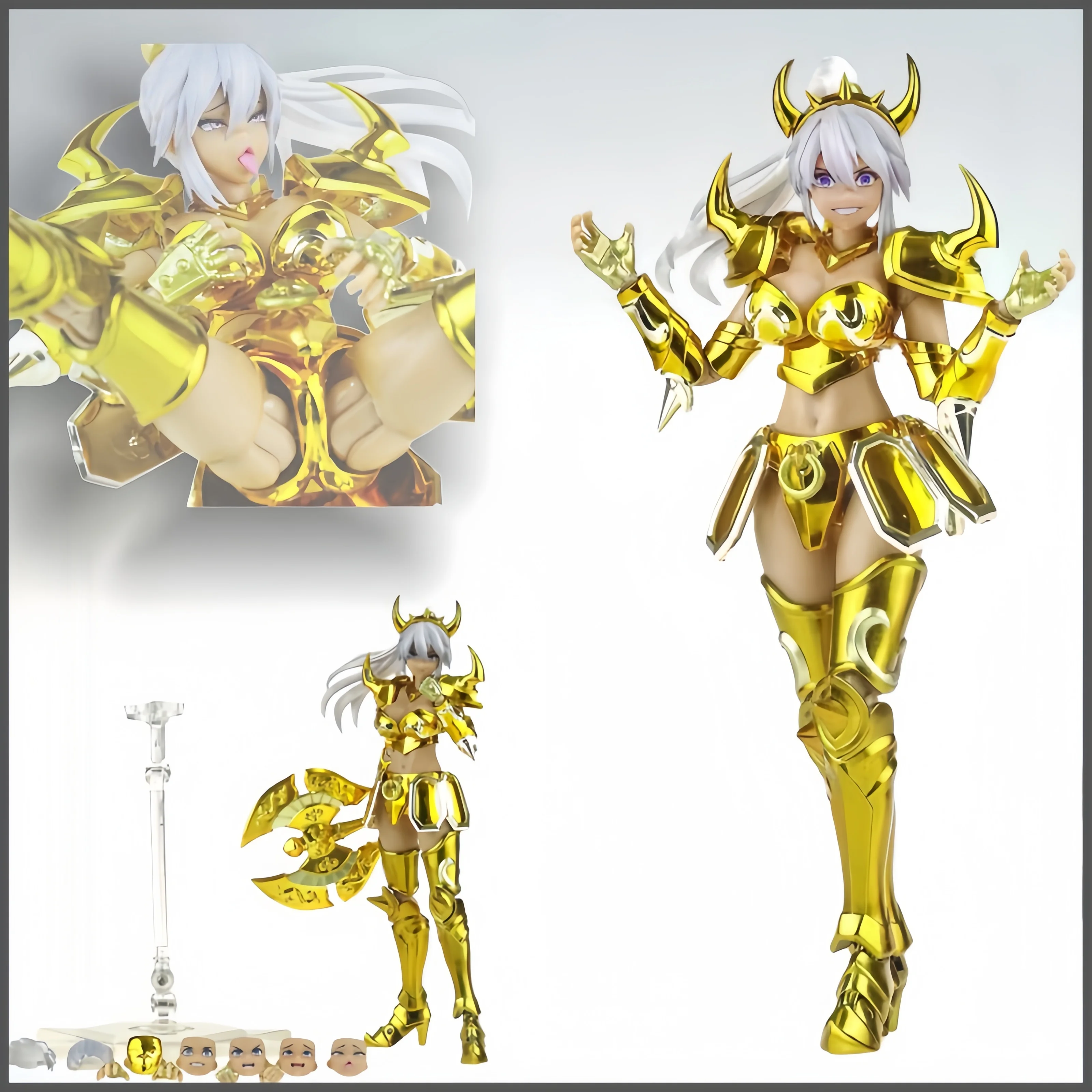 

New Gt Saint Seiya Myth Cloth Female Taurus 1/12 6 Inch Movable Figure Model Toy Collection Birthday Gifts Toys