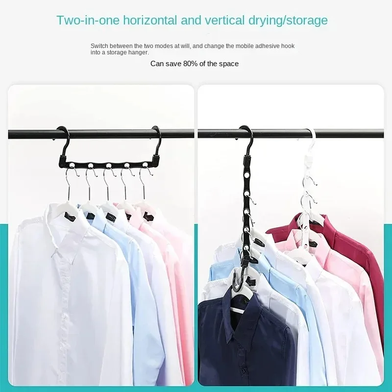 Sturdy Hanger Organizer Plastic Space Saving Hanger Smart Magic Clothes Hanger for Dorm Closet Storage Bedroom Essentials