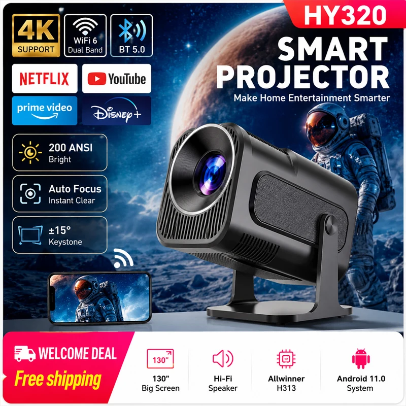 Home Cinema Samsung - Proiettore KaiAqua HY320 720P Freestyle per