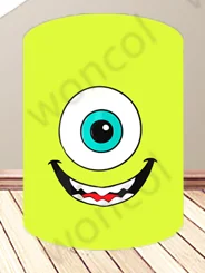 Boo Birthday Round Backdrop 1st 2nd Girls Birthday Backdrop Monsters, Inc. Mike Wazowski James P. Sullivan Cylinder Cover Prop