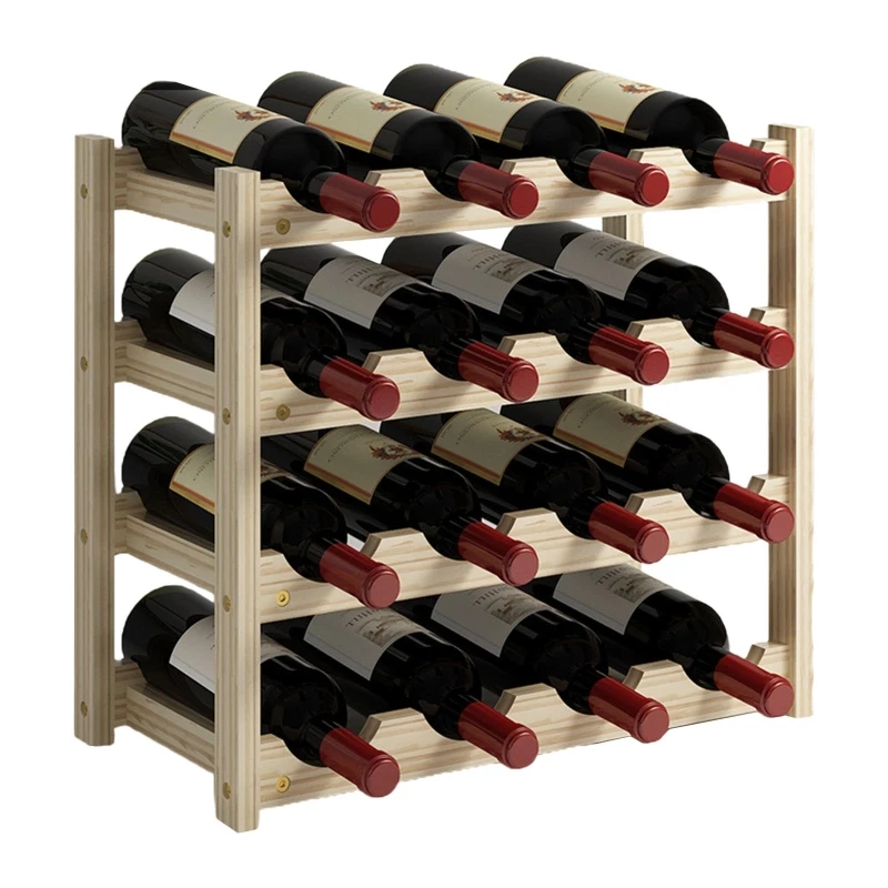 Red Wine Shelf Bottle Rack Dining Bar Handle Rack Dining Bar Display Wine Bottle Rack Wooden Wine Rack Wall Bottle Racks 29EF