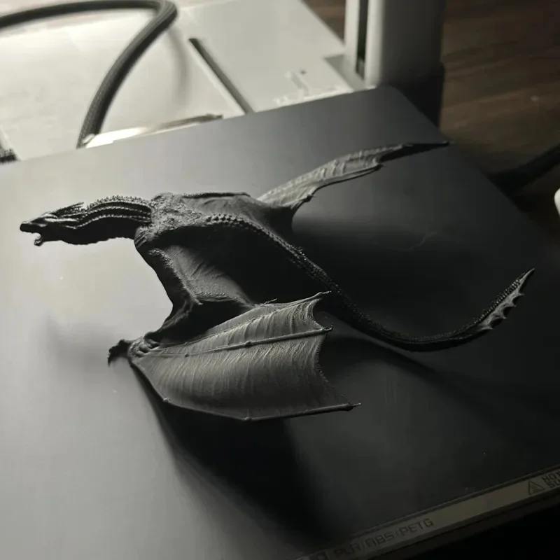 3D Printed Dragon Model Resin Flying Dragon Figurine Magic Creature DIY Paintable Desktop Decor Collection Creative Gift
