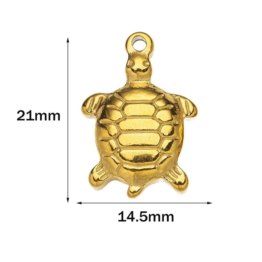 5pcs Stainless Steel Starfish Charms Shell Fish Tail Hippocampus Gold Charms Pendants Jewelry Making Ocean Dangle Accessories image 6