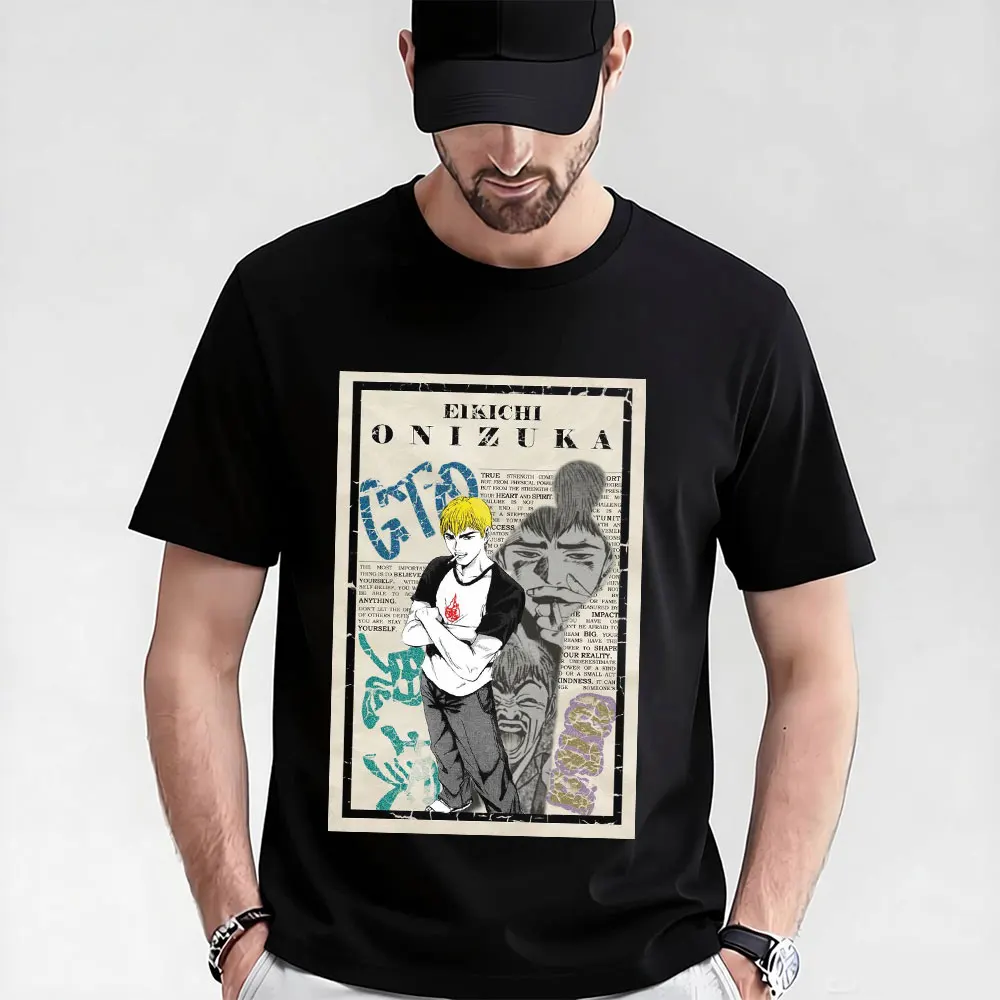 

Eikichi Onizuka Great Teacher Onizuka graphic tee Manga GTO Anime T shirt for men Large size Tops 100% cotton print Y2K Clothes