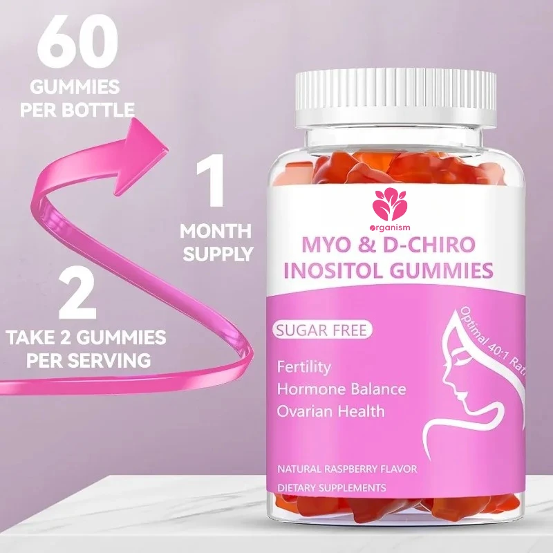 

Inositol gummies, Myo Inositol and D-Chiro Inositol 40:1 ratio, women's health supplement