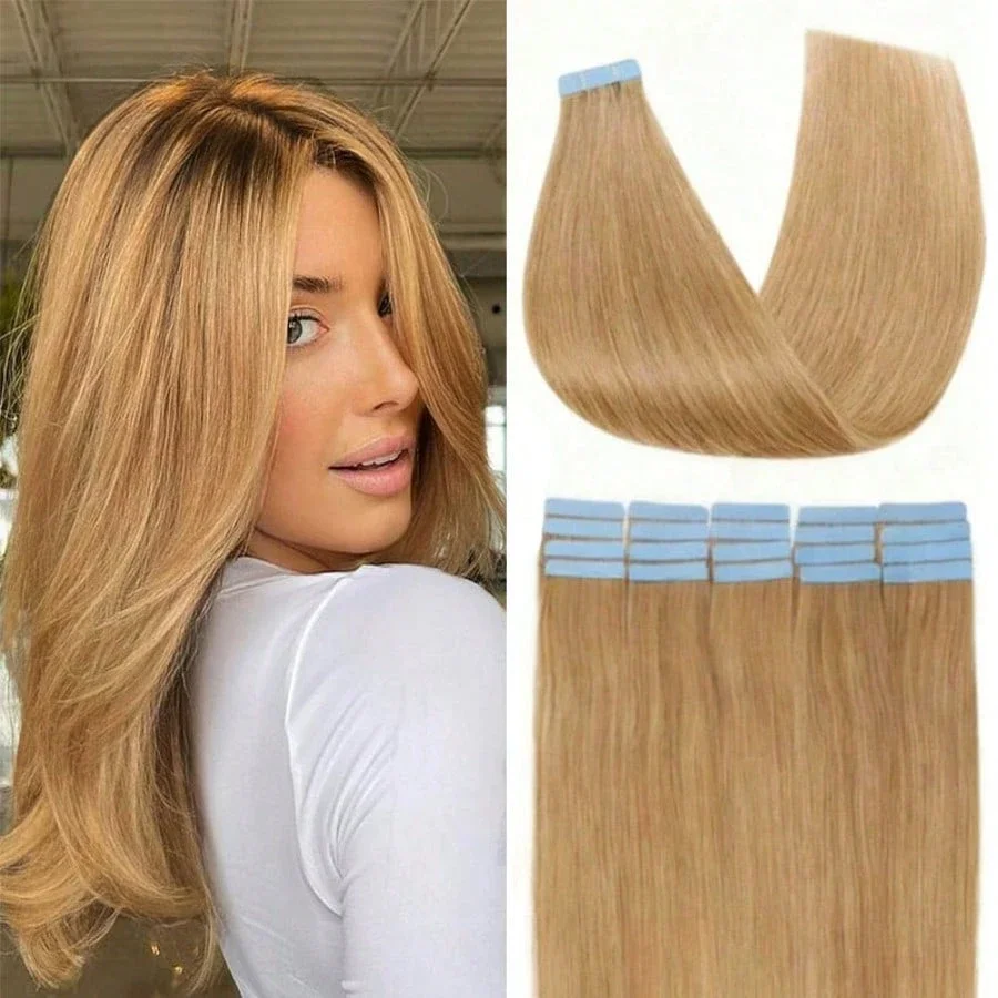 

Парик Джесси # Наращивание волос на лентах из натуральных волос Реми, 27 прядей, 50 г/20 шт., 16-26 дюймов, прямые, бесшовные, невидимые ленты для наращивания волос