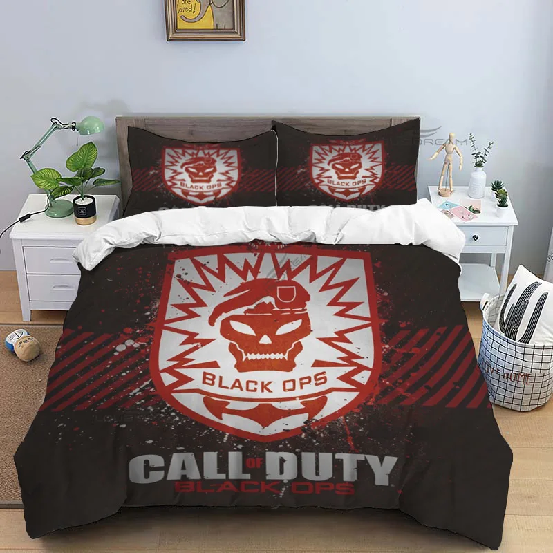 Imagem -04 - Pop Geme-call of Duty Padrão Comforter Bedding Grupo Capa de Edredão Bed Grupo Quilt Cover Fronha King And Queen Size