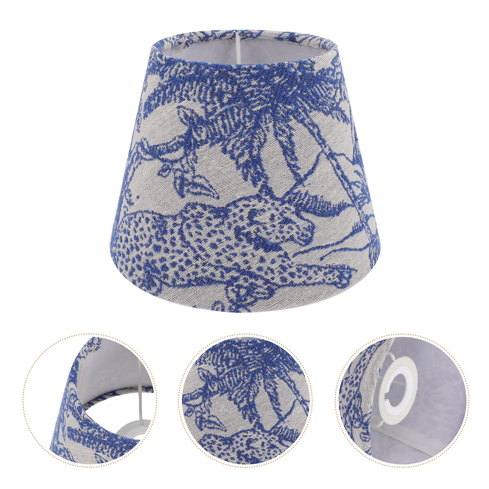 

Fabric Lampshade Embroidery Iron Cover Flowers Cloth Tropical Table Pattern Stylish Lighting Accessories Lamp Shade Decorative