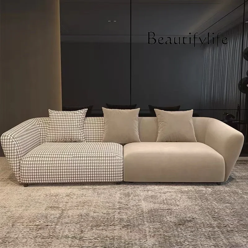 LL Открытый напольный диван для гостиной Изогнутый садовый салон Минималистичные диваны Расслабляющая прихожая Дешевая роскошная деревянная мебель Divano для дома