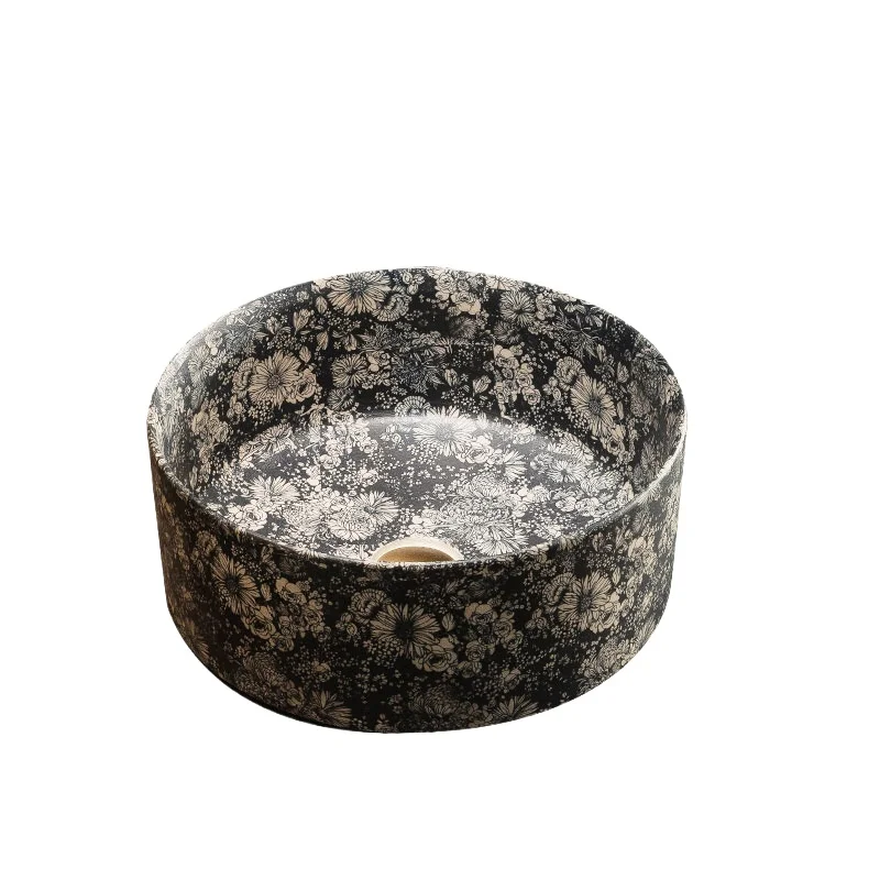 

*On-stage basin household outdoor retro ceramic bathroom washbasin
