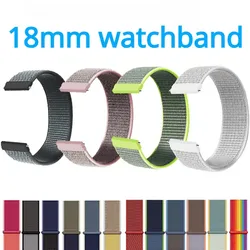 18MM Nylon Loop Strap For Huawei B5 Garmin 255s Vivoactive 3S 4s Venu 2S For Fossil Gen 3 4 Q Venture HR Smart Watch Bands