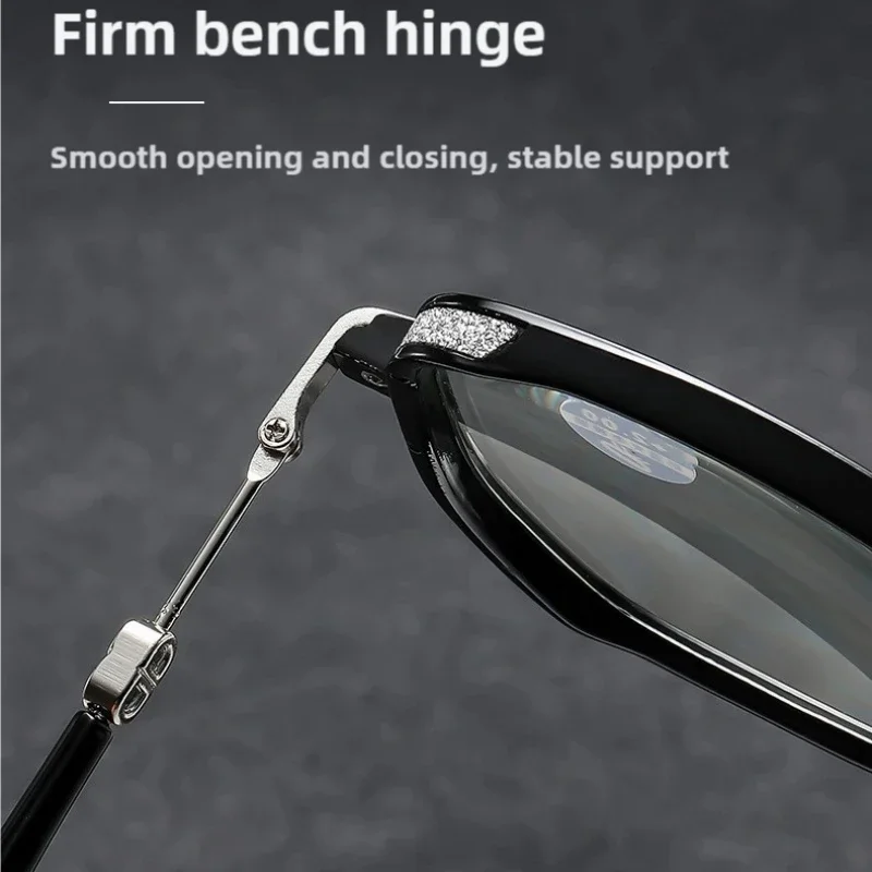 Fashionable Large Frame Photochromic Reading Glasses Outdoor Sun Shades Eyewear Women Presbyopia Plus Diopter  To 0 To +4.0