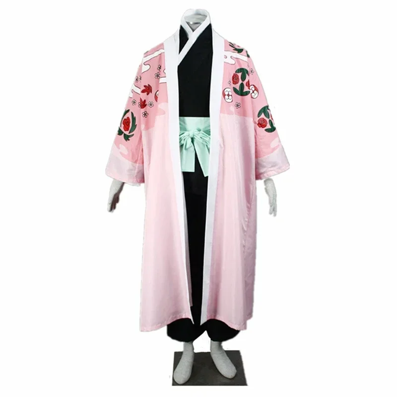 MMGG-traje de Cosplay de Kyoraku Shunsui para niños y hombres, traje de Bata con estampado único hecho a medida, Kimono de talla grande