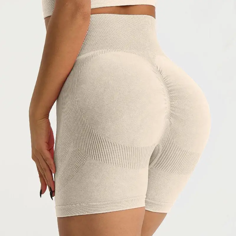 Pantalones de Yoga deportivos de cadera melocotón de nailon lavado esmerilado sin costuras de secado rápido para mujer estilo europeo americano entrenamiento para correr Fitness