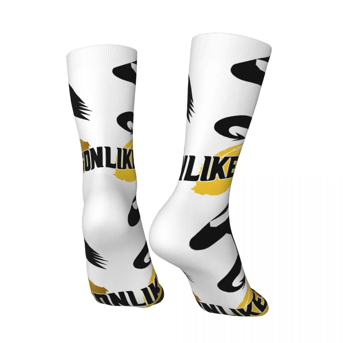 Funny Crazy compression Logo Sock for Men Hip Hop Harajuku Y-Yakuza Game Happy Seamless Pattern Printed Boys Crew Sock Novelty